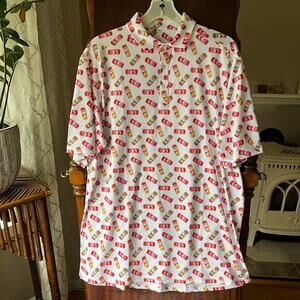 New! Smirnoff smash men’s polo short sleeve shirt Sunday swagger style